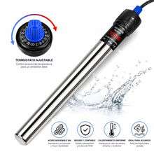 Carica l'immagine nel visualizzatore di Gallery, alentador de Acuario Acero Inoxidable 304 con Termostato Ajustable | 50W a 500W