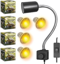 Carica l'immagine nel visualizzatore di Gallery, Kit 4 bombillas UVB 3.0 25W y 50W + Portalámparas
