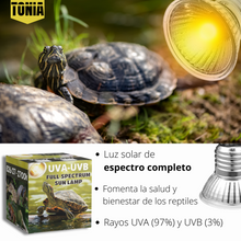 Carica l'immagine nel visualizzatore di Gallery, Bombilla UVB 3.0 25W y 50W - Luz Solar de Espectro Completo para Reptiles y Anfibios
