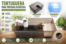Carica l'immagine nel visualizzatore di Gallery, Tortuguera para Tortugas Acuáticas con Zona Seca – Hábitat Completo, Ventilado y Fácil de Limpiar
